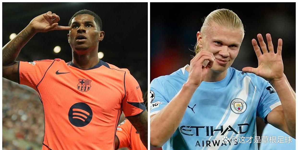 曼城鏖战巴萨，拉什福德刷新纪录